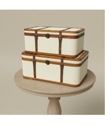 Set de 2 Maletas Decorativas Vintage para Almacenaje y Organización en Hogar, Diseño Bohemio, Ideal para Regalos