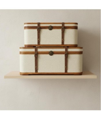 Set de 2 Maletas Decorativas Vintage para Almacenaje y Organización en Hogar, Diseño Bohemio, Ideal para Regalos