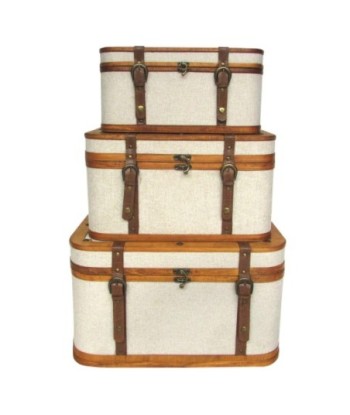 Set de 3 Maletas Decorativas Vintage para Almacenaje, Estilo Bohemio, Ideal para Decoración del Hogar y Organización