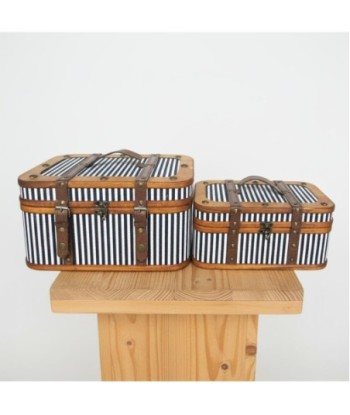 Juego de 2 Maletas Decorativas Vintage, Estilo Bohemio, Ideal para Almacenaje y Decoración del Hogar, Diseño