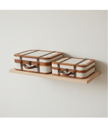 Set de 2 Maletas de Almacenamiento Decorativas Vintage, Ideal para Organización del Hogar, Caja para Joyas y