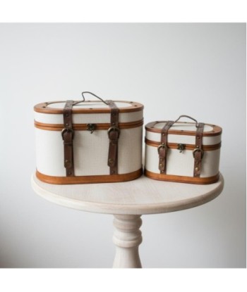 Juego de 2 Maletas de Viaje Elegantes con Diseño Vintage, Organizadores para Almacenamiento, Decoración y Estilo