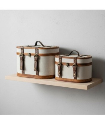 Juego de 2 Maletas de Viaje Elegantes con Diseño Vintage, Organizadores para Almacenamiento, Decoración y Estilo