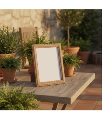 Marco de Fotos Decorativo para Pared y Mesa, Diseño Étnico, Ideal para Regalo, Soporte Vertical y Horizontal