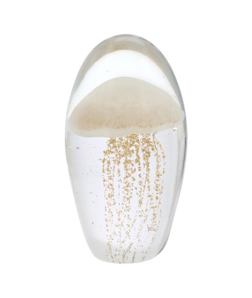 Pisapapel Medusa de Vidrio Beige, Decoración Elegante y Funcional para Oficina y Hogar, Accesorio Moderno
