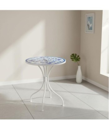 Mesa Mosaico Exterior Decorativa para Jardín, Terraza o Balcón, Resistente y Elegante, Ideal para Espacios Pequeños