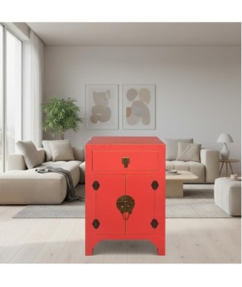 Mesita de Noche Moderna con Almacenamiento, Diseño Compacto, Ideal para Dormitorio y Sala de Estar, Estilo India
