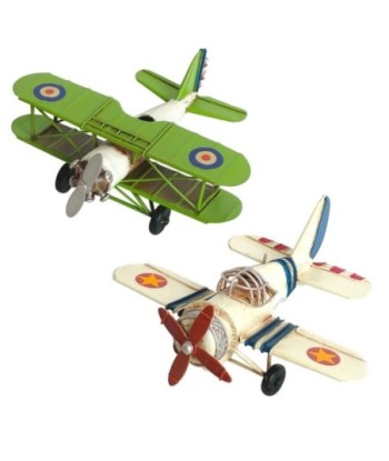 Modelo de Avión Vintage de Metal para Coleccionistas, Decoración de Hogar, Regalo Ideal para Amantes de la Aviación