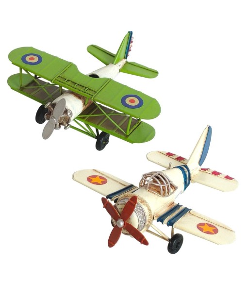Modelo de Avión Vintage de Metal para Coleccionistas, Decoración de Hogar, Regalo Ideal para Amantes de la Aviación