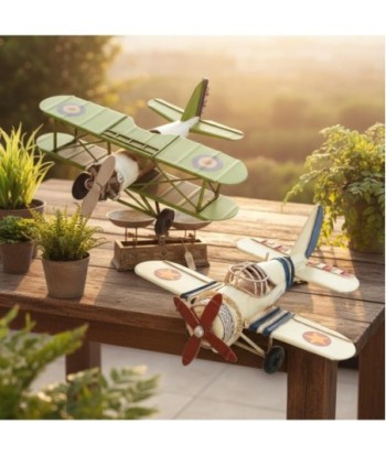 Modelo de Avión Vintage de Metal para Coleccionistas, Decoración de Hogar, Regalo Ideal para Amantes de la Aviación