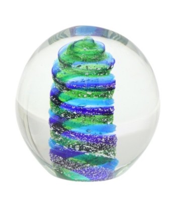 Pisapapel Moderno de Vidrio Azul, Decoración Elegante para Oficina y Hogar, Accesorio Funcional y Estiloso
