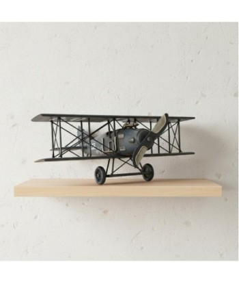 Modelo de Avión Vintage de Metal Azul, Regalo Ideal para Entusiastas de la Aviación y Decoración del Hogar