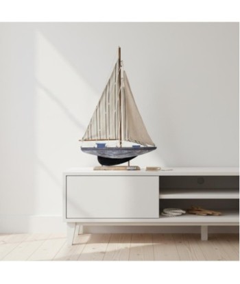 Modelo de Barco Velero Decorativo de Madera para Hogar y Oficina, Diseño Náutico Realista, Ideal para Regalos