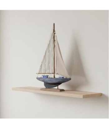 Modelo de Barco Velero Decorativo de Madera para Hogar y Oficina, Diseño Náutico Realista, Ideal para Regalos