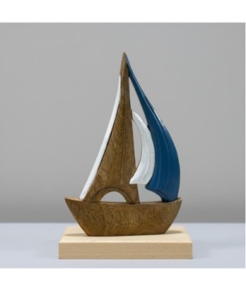 Barco Velero Decorativo de Madera para Hogar - Modelo Náutico de Colección - Ideal para Regalos y Decoración