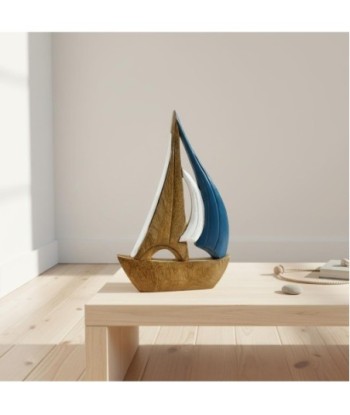 Barco Velero Decorativo de Madera para Hogar - Modelo Náutico de Colección - Ideal para Regalos y Decoración