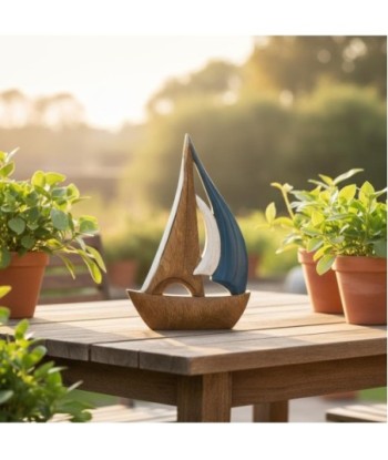 Barco Velero Decorativo de Madera para Hogar - Modelo Náutico de Colección - Ideal para Regalos y Decoración