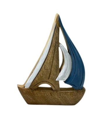 Barco Velero Decorativo de Madera para Hogar y Oficina - Modelo Náutico Estilo Marítimo - Regalo Ideal para Amantes