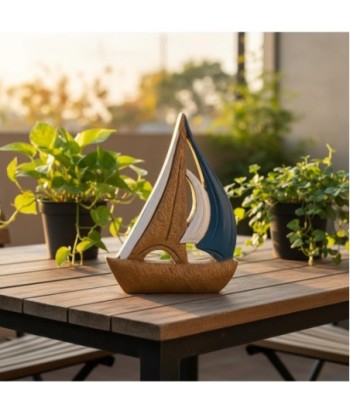 Barco Velero Decorativo de Madera para Hogar y Oficina - Modelo Náutico Estilo Marítimo - Regalo Ideal para Amantes