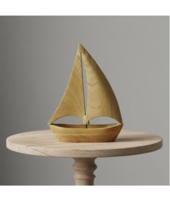 Modelo de Barco Decorativo Artesanal de Madera, Diseño Náutico para Decoración del Hogar, Ideal para Amantes