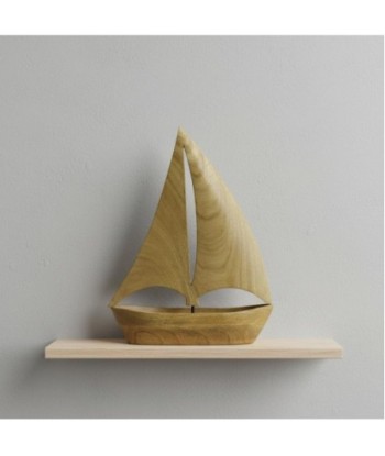 Modelo de Barco Decorativo Artesanal de Madera, Diseño Náutico para Decoración del Hogar, Ideal para Amantes