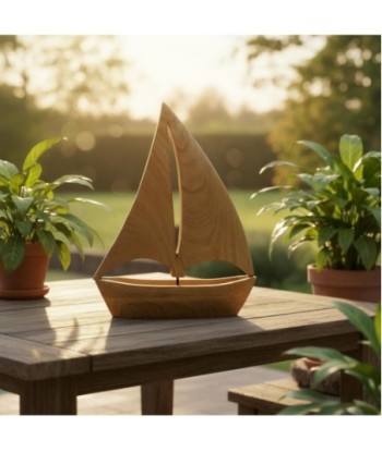 Modelo de Barco Decorativo Artesanal de Madera, Diseño Náutico para Decoración del Hogar, Ideal para Amantes