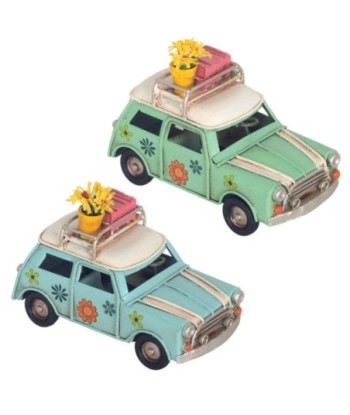 Coche Vintage de Metal y Resina, Modelo Clásico de Colección, Regalo Ideal para Amantes del Automovilismo