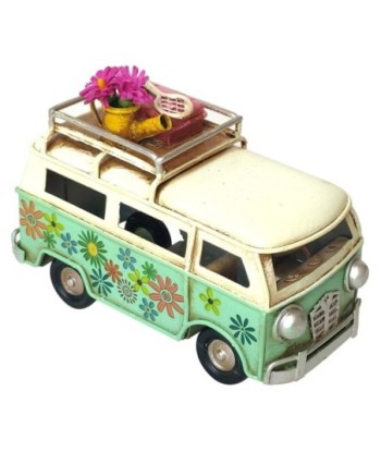 Furgoneta Vintage de Colección - Modelo Clásico Multicolor en Miniatura, Ideal para Regalo y Decoración