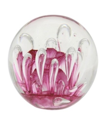 Pisapapel Rosa de Vidrio Decorativo para Oficina y Hogar, Accesorio de Escritorio Elegante y Funcional