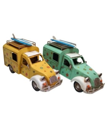 Coche Vintage de Metal a Escala, Decoración Retro para Hogar, Regalo Ideal para Amantes de Coches Clásicos