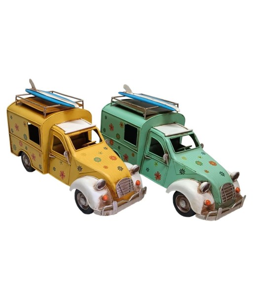 Coche Vintage de Metal a Escala, Decoración Retro para Hogar, Regalo Ideal para Amantes de Coches Clásicos