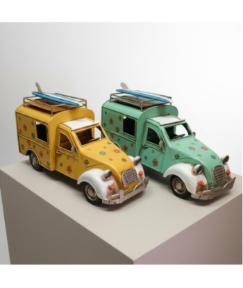 Coche Vintage de Metal a Escala, Decoración Retro para Hogar, Regalo Ideal para Amantes de Coches Clásicos
