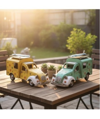 Coche Vintage de Metal a Escala, Decoración Retro para Hogar, Regalo Ideal para Amantes de Coches Clásicos