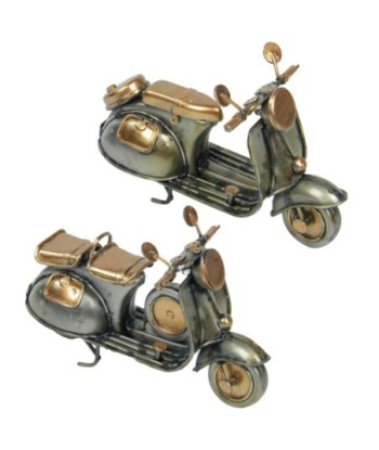 Moto Scooter Vintage de Metal para Decoración y Colección, Regalo Ideal para Amantes de los Vehículos Clásicos