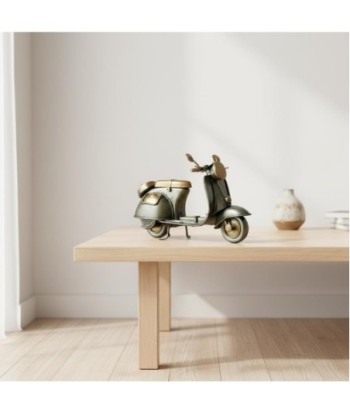 Moto Scooter Vintage de Metal para Decoración y Colección, Regalo Ideal para Amantes de los Vehículos Clásicos