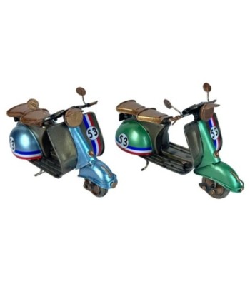 Moto Scooter Vintage para Modelismo, Regalo Ideal para Coleccionistas, Diseño Detallado, Multicolor, Metal Duradero