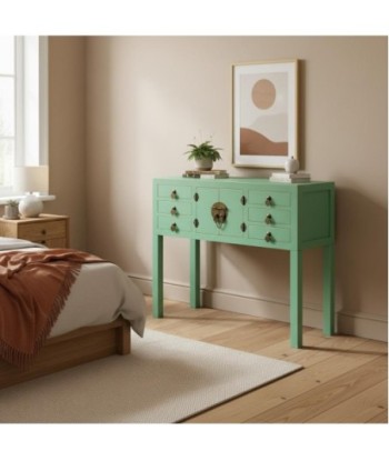 Elegante Mueble Consola Auxiliar Diseño India para Entrada, Salón o Pasillo, Estilo Versátil y Funcional