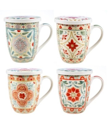 Mug con Filtro de Té, Regalo Perfecto, Diseño Único, Ideal para Amantes del Té, Caja de Regalo, Decoración Moderna
