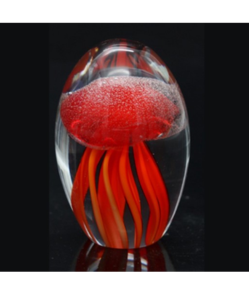 Pisapapel Medusa de Vidrio Rojo, Decoración Elegante para Oficina y Hogar, Accesorio Único para Escritorio, Regalo