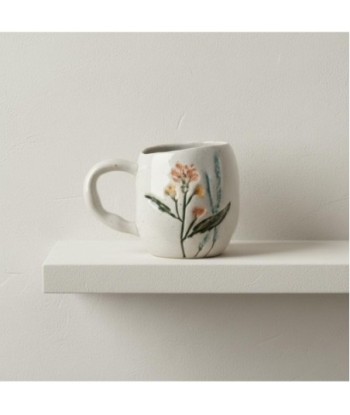Mug de Flores Diseño Bohemio, Taza de Gres para Café o Té, Regalo Original para Amantes de la Decoración, Hogar Mug de Flores Diseño Bohemio, Taza de Gres para Café o Té, Regalo Original para Amantes de la Decoración, Hogar