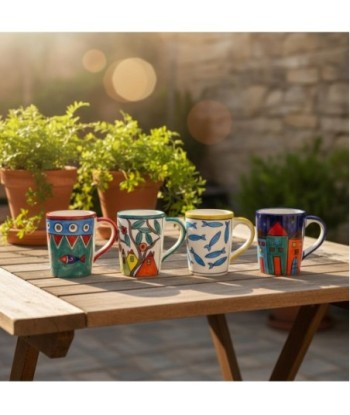 Mug de Cerámica Decorativa, Diseño Exclusivo Lavanda y Olivo, Ideal para Café y Té, Regalo Perfecto para el Hogar