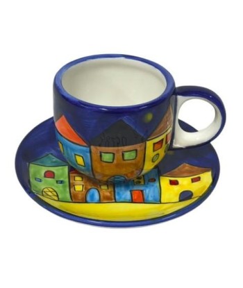 Elegante Taza de Café con Plato para Desayuno, Taza Cerámica con Diseño Moderno, Ideal para Té, Regalo Perfecto