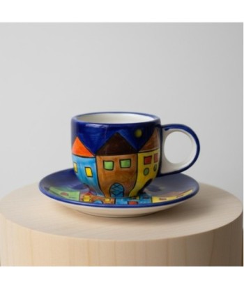 Elegante Taza de Café con Plato para Desayuno, Taza Cerámica con Diseño Moderno, Ideal para Té, Regalo Perfecto