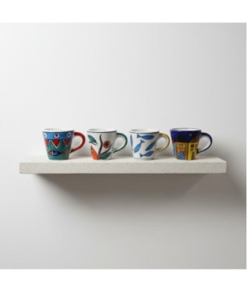 Taza de Café Cerámica Diseño Elegante, Set 4 Unidades, Ideal para Hogar, Oficina, Decoración, Regalo Original