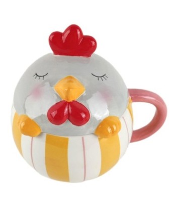 Mug Decorativo de Cerámica con Diseño de Gallina para Café, Té y Bebidas Calientes, Ideal para Regalo y Decoración