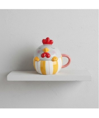 Mug Decorativo de Cerámica con Diseño de Gallina para Café, Té y Bebidas Calientes, Ideal para Regalo y Decoración