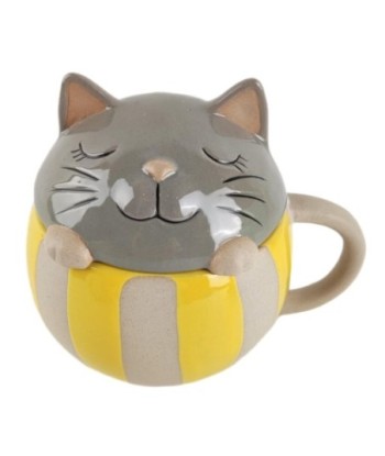 Taza de Gato Divertida para Café o Té, Regalo Original para Amantes de los Gatos, Decoración Hogar, Cerámica