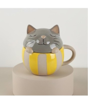 Taza de Gato Divertida para Café o Té, Regalo Original para Amantes de los Gatos, Decoración Hogar, Cerámica
