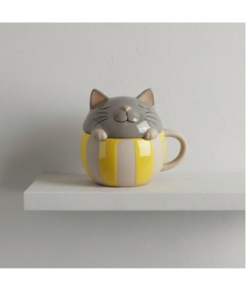 Taza de Gato Divertida para Café o Té, Regalo Original para Amantes de los Gatos, Decoración Hogar, Cerámica