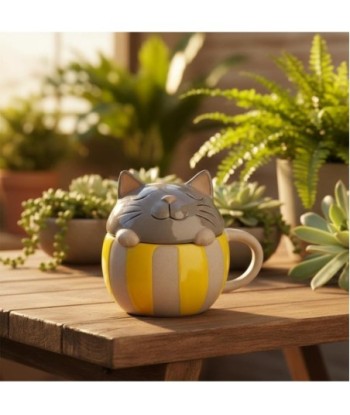 Taza de Gato Divertida para Café o Té, Regalo Original para Amantes de los Gatos, Decoración Hogar, Cerámica
